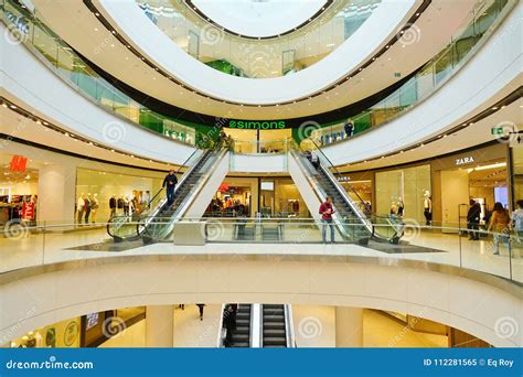 View Of The Rideau Centre Shopping Mall In Downtown Ottawa Canada