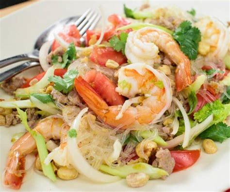 Thai Glass Noodle Salad Yum Woon Sen Recipe Video ยำวนเสน