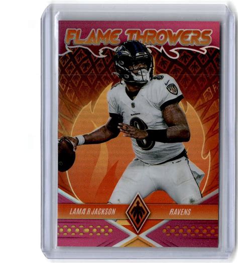 2022 Panini Phoenix Ft 20 Lamar Jackson Flame Throwers Pink 175 Ebay