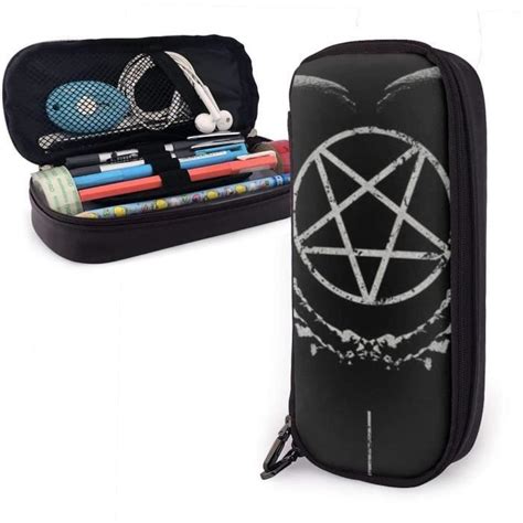 Trousse Crayons Gothique Occulte Satan Penta Symbole T Te De Mort