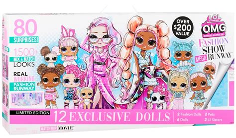 LOL OMG Fashion Show Mega Runway set with 12 exclusive dolls, including ...