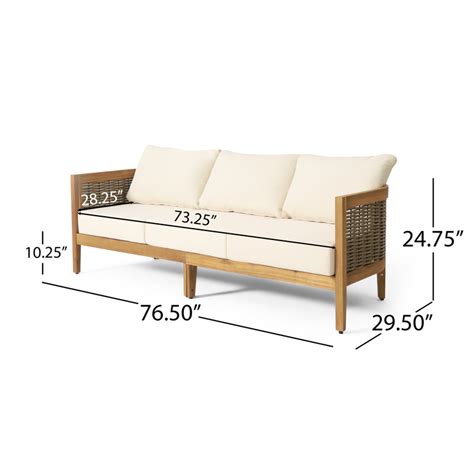 Sand And Stable Jacie 765 Acacia Outdoor Patio Sofa And Reviews Wayfair