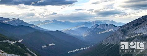 View Into Forested Valley Mountain Peak And Ashlar Ridge In The Back