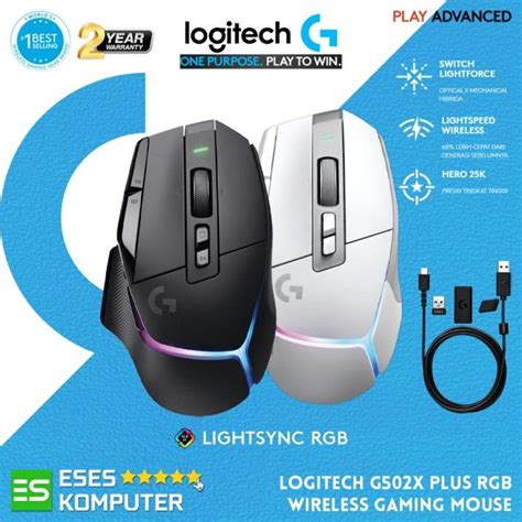 Mouse Logitech G502x G502 X Plus Wireless Rgb Mouse Gaming Lazada Indonesia