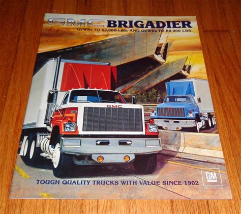 Original 1983 Gmc Brigadier Semi Truck Sales Brochure Catalog 8000 9500