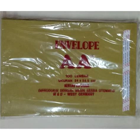 Jual Amplop Coklat Aa F4folio Perekat Amplop Lamaran Kerja F4