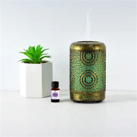 Activiva Metal Aroma Diffuser 100ml Vintage Gold Diffusers Plus Oz