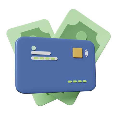 3d Credit Card Icon With Money Banknote Isolated Online Shopping