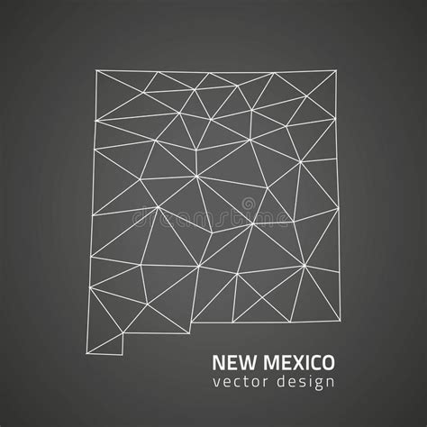 De Kaart Van Mexico Van Het Veelhoekige Netwerk Van Mozaïeklijnen