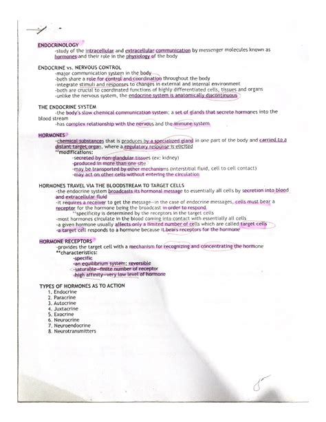 SOLUTION Endocrinology Study Notes Studypool