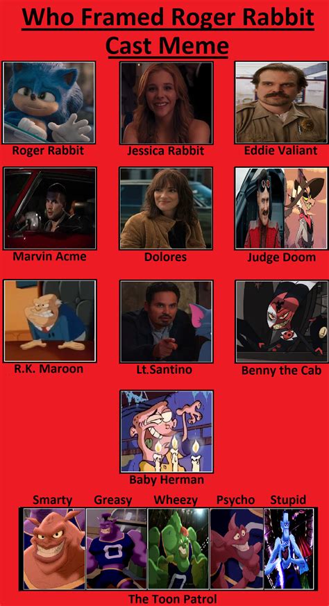 My Who Framed Roger Rabbit Cast by MorganTheFandomGirl on DeviantArt