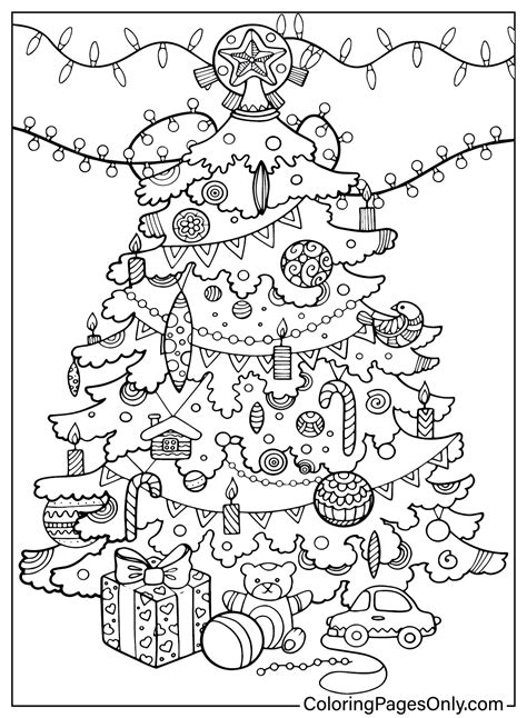 Christmas Tree Coloring Page Free Free Printable Coloring Pages