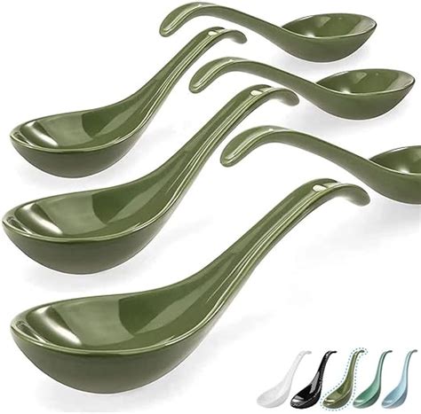 Amazon Artena Inch Solid Asian Soup Spoon Set Of Ultra Fine