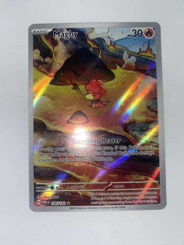 Pokemon Paradox Rift Magby Illustration Art Rare Mint Pack