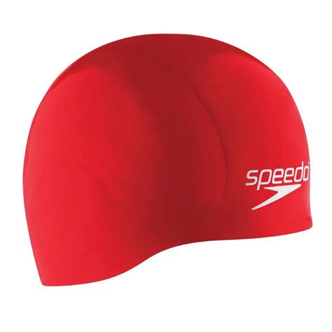 Speedo Aqua V Silicone Swim Swimming Racing Competition Pool Cap Red