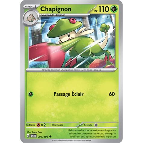 Chapignon 004 198 Carte Pokémon Peu commune Neuve FR