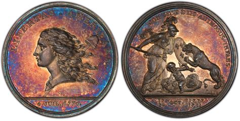 1776 (1783) AR Medal Betts-615, Libertas Americana (Regular Strike) Libertas Americana Medals ...