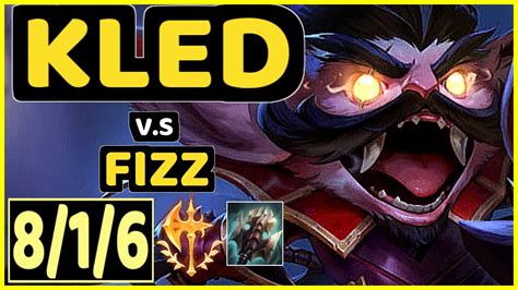 Goldenglue Kled Vs Fizz 816 Kda Mid Gameplay Na Ranked