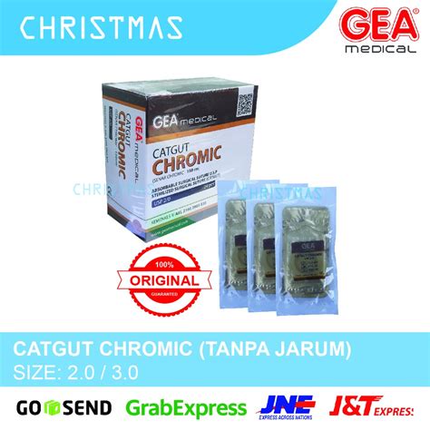 Jual Benang Operasi Bedah Catgut Chromic Gea Cm Tanpa Jarum Shopee