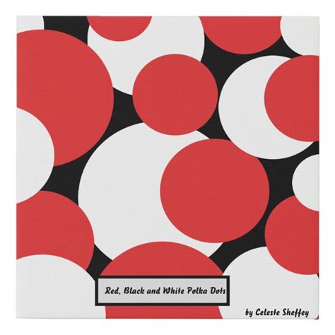 Red Black And White Polka Dots Faux Canvas Print Zazzle In 2024 Canvas Prints Polka Dots