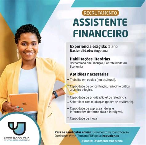 VAGA PARA ASSISTENTE FINANCEIRO Empregos Yoyota Angola Vagas De