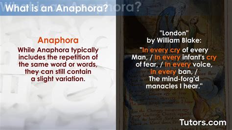 Anaphora — Definition, Purpose, and Examples