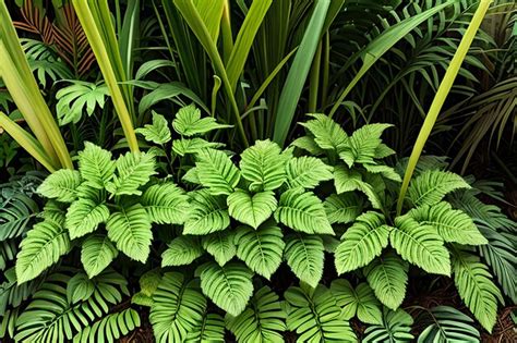 Premium AI Image | Exotic ferns