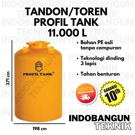 Jual Tandon Toren Tangki Air Profil Tank 10000 Liter 11000 Liter TDA