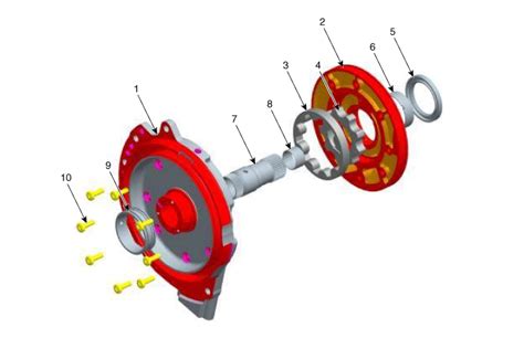 Hyundai Santa Fe Oil Pump Components And Components Location