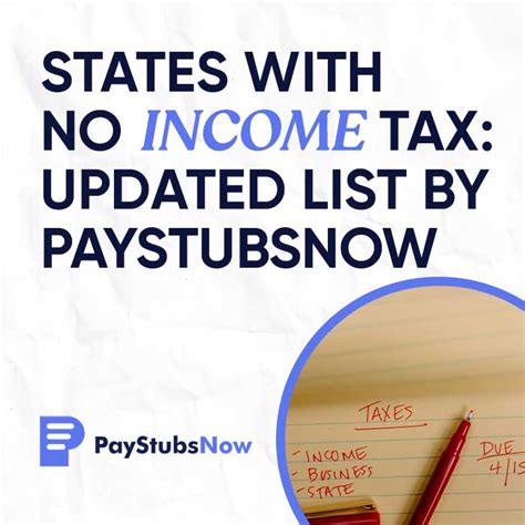 States With No Income Tax Updated List By Paystubsnow