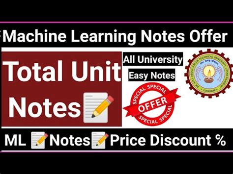 Machine Learning Aktu Unit 1 To Unit 5 Notes Offer Discount Price