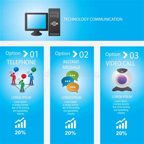 Infographic of Technology Communication. Vector Illustration Decorative ...