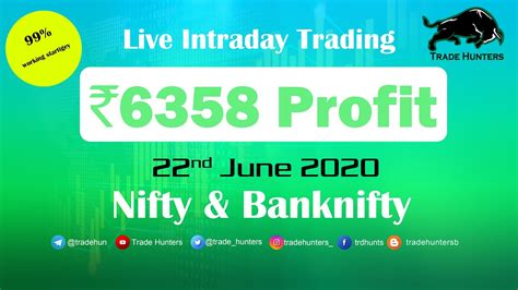 Live Intraday Trading 6358 Profit Nifty And Bank Nifty 22nd June