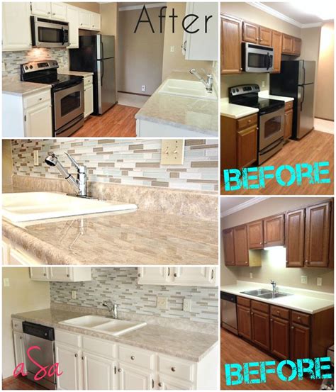 Before And After 300 Kitchen Transformation Backsplash Tile 174