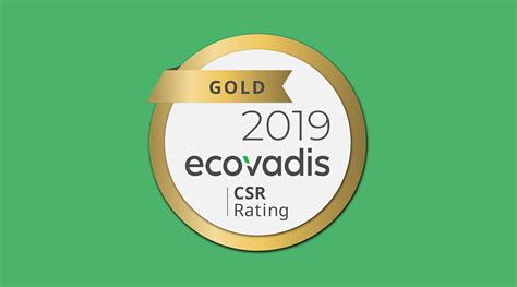 New Ecovadis Assessment 2019 Gold Medal