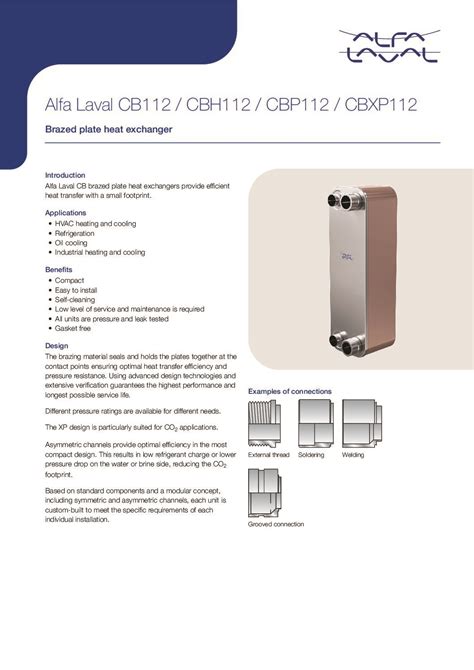 Alfa Laval High Efficiency Central Heating Brazed Plate Heat