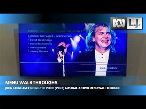 John Farnham Finding The Voice 2023 Australian DVD Menu Walkthrough