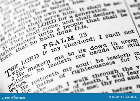 Holy Bible Psalms Stock Photo Image Of Chapter Quotes 33462310