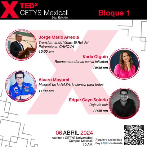 Buscan inspirar ideas innovadoras en segunda edición de TEDx CETYS