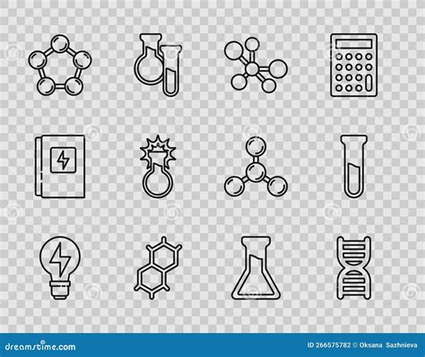 Impostare La Lampadina Con Il Simbolo Del Dna Di Fulmine Molecola Della