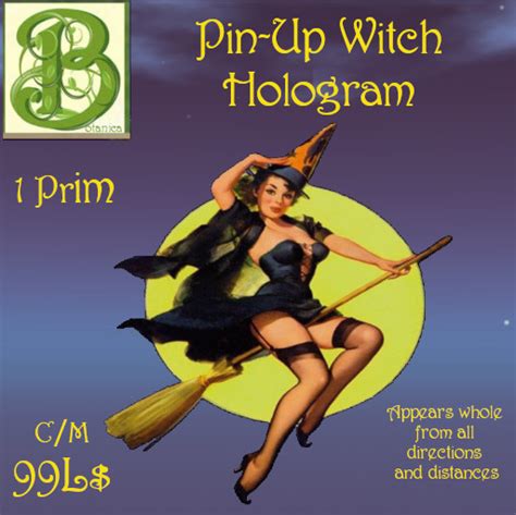 Second Life Marketplace Sexy Witch Pin Up Hologram 1 Prim