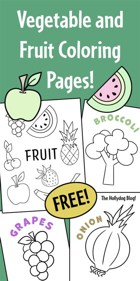 Free Fruits And Vegetable Coloring Pages