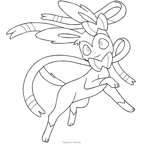 Sylveon Coloring Pages - Free Pokemon Coloring Pages Printables