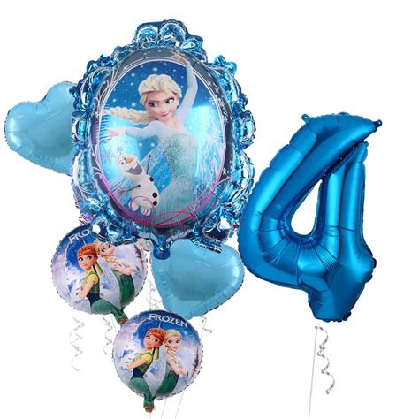 Balon Na Urodziny Cztery Lata Balony Kraina Lodu Frozen Elza Czwarte