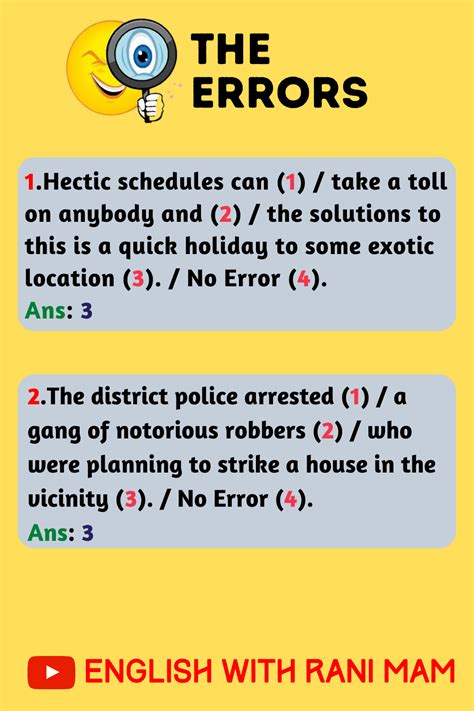 SSC Previous Year Spotting Errors Questions Robber, Previous Year ...