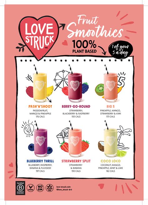 Love Struck Top 6 Fruit Mixed Box Smoothie Consort Frozen Foods