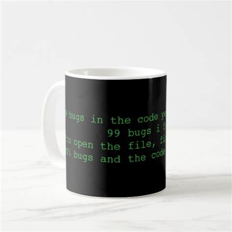 99 Bugs In The Code Funny Programmer Mug Zazzle