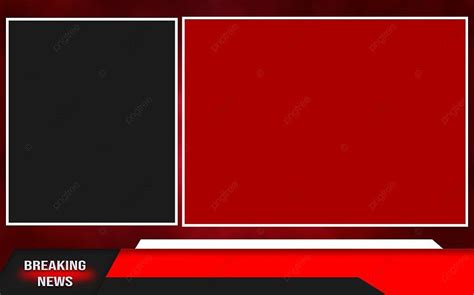 Red Background Gry Stylish News Studio Background Template News