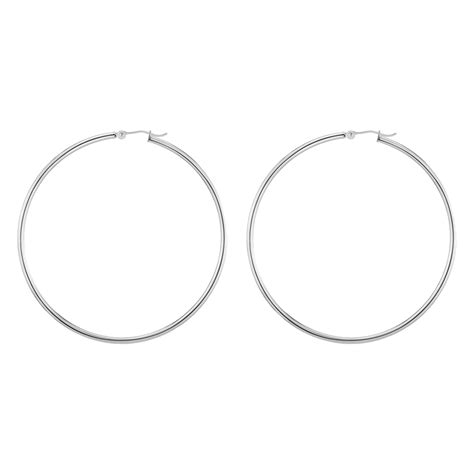 Silver Hoop Earrings 2mm