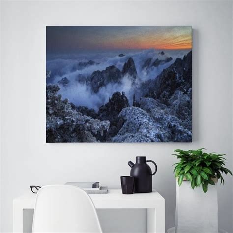 Diamond Painting Broderie Diamant Kit Complet Paysage Hiver Montagnes